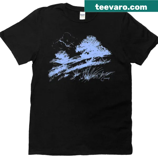 T-shirt featuring designs inspired by Caamp band