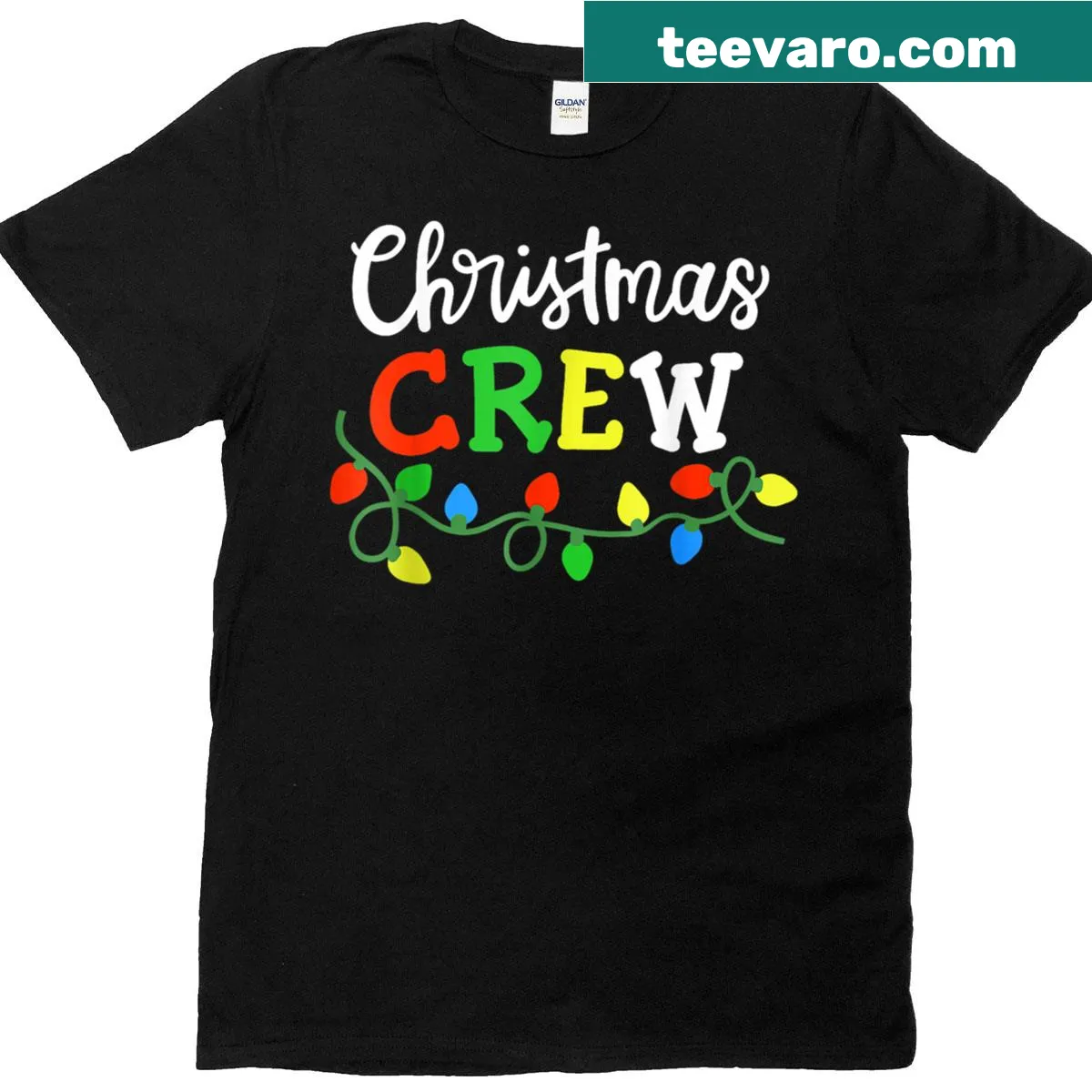 Matching family Christmas crew t-shirt for everyone — on a men's t-shirt