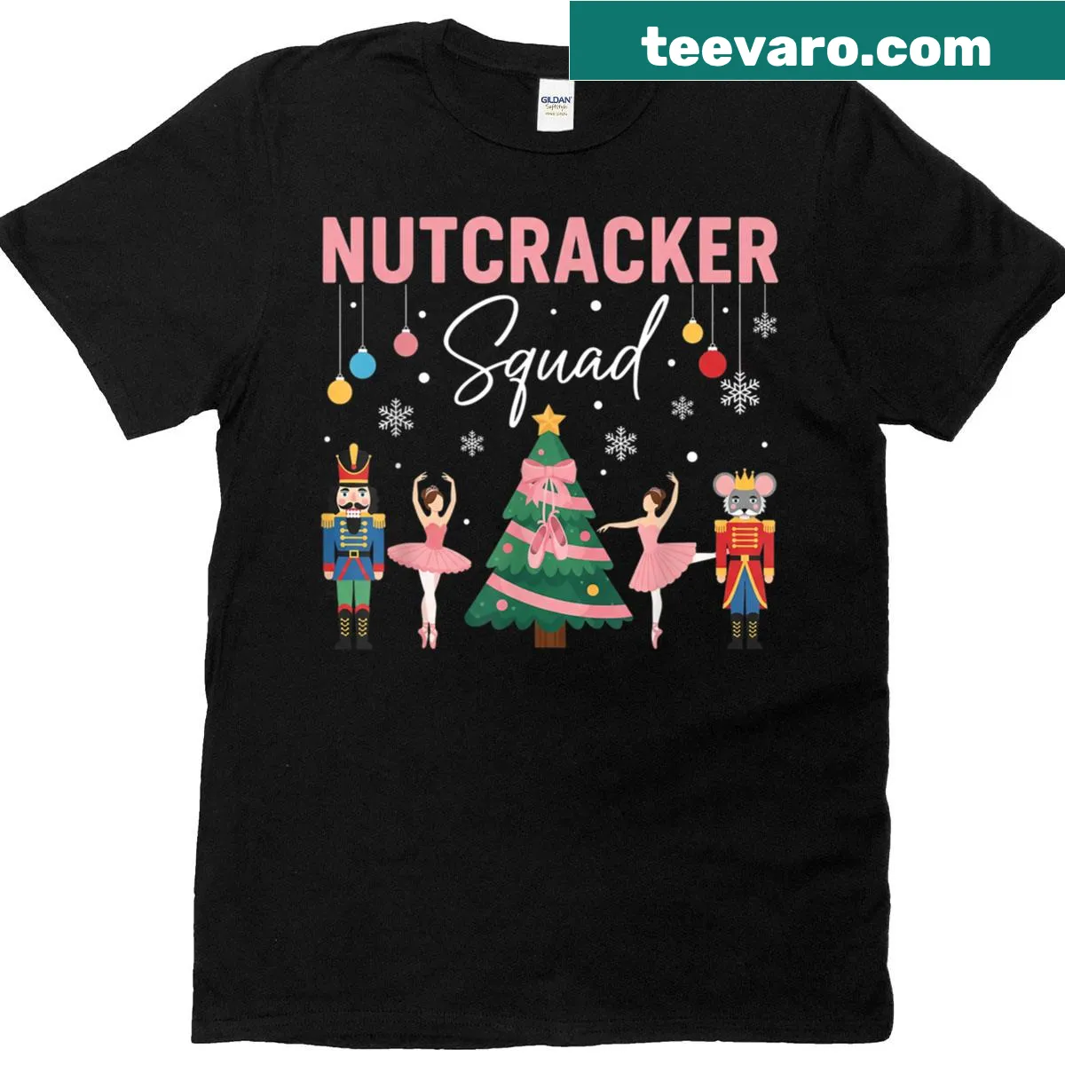 Nutcracker ballet-themed Christmas shirt for women and kids — on a men's t-shirt