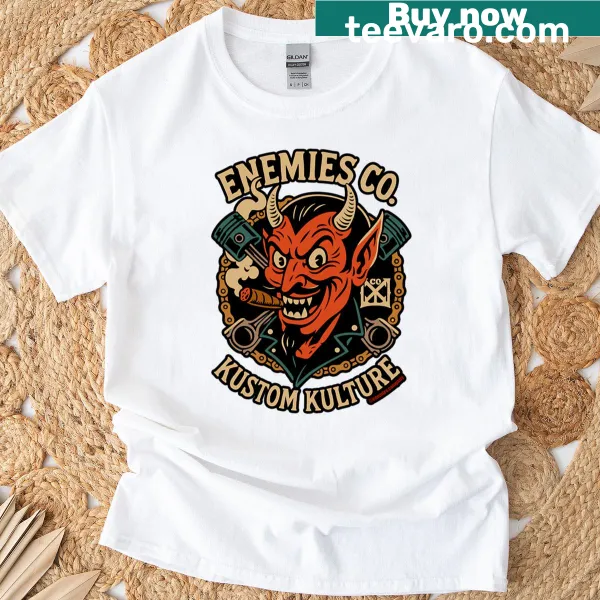 Edgy kustom kulture graphic on a T-shirt