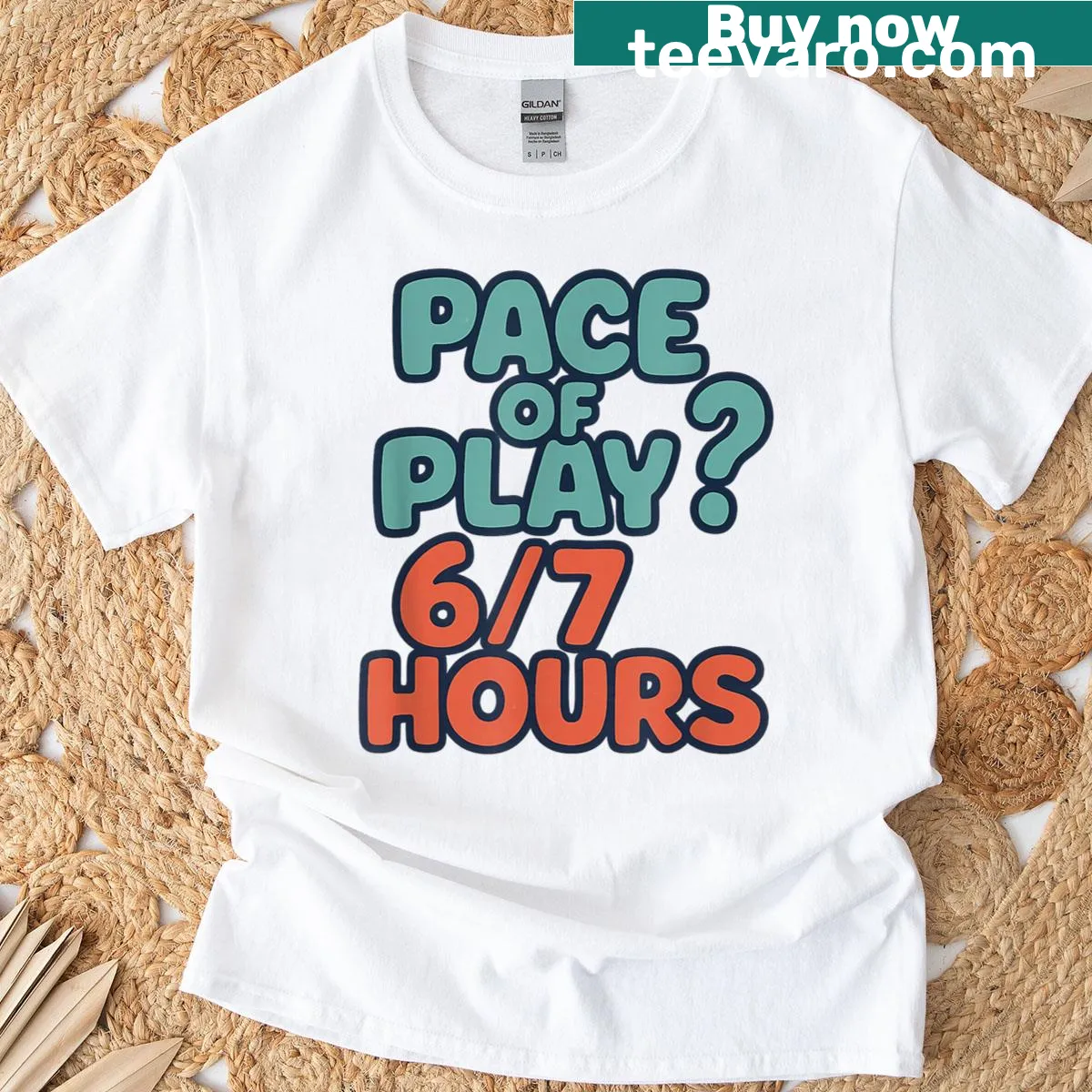 Golf-themed humorous sayings on a T-shirt — on a men's t-shirt