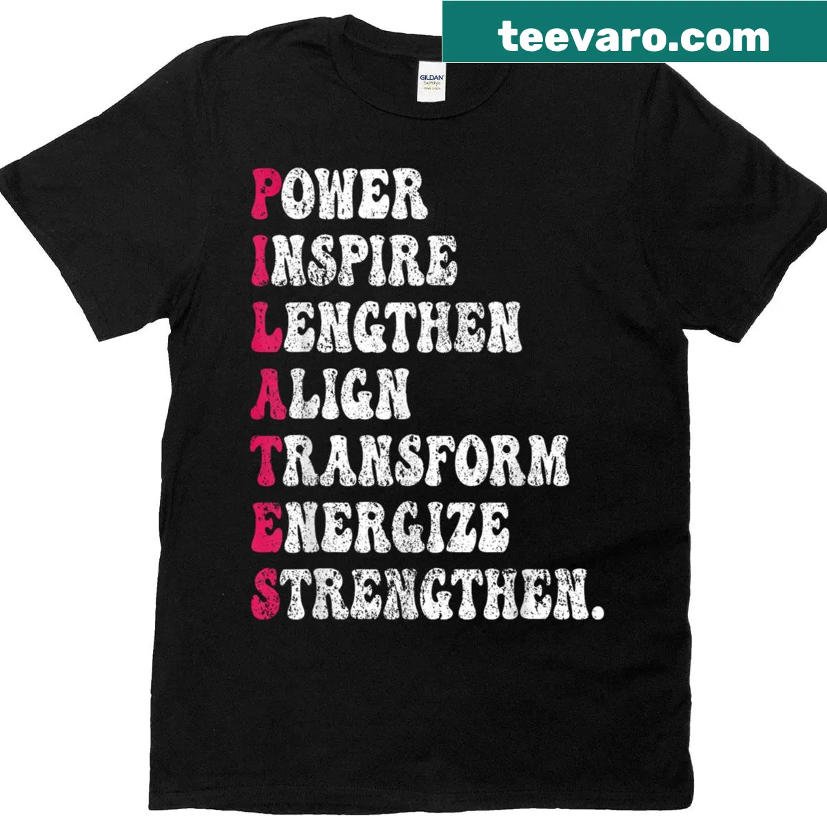 Witty graphic T-shirt about Pilates for fitness lovers — on a men's t-shirt
