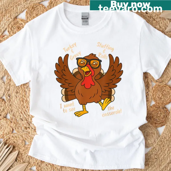 Funny retro turkey design T-shirt for Thanksgiving