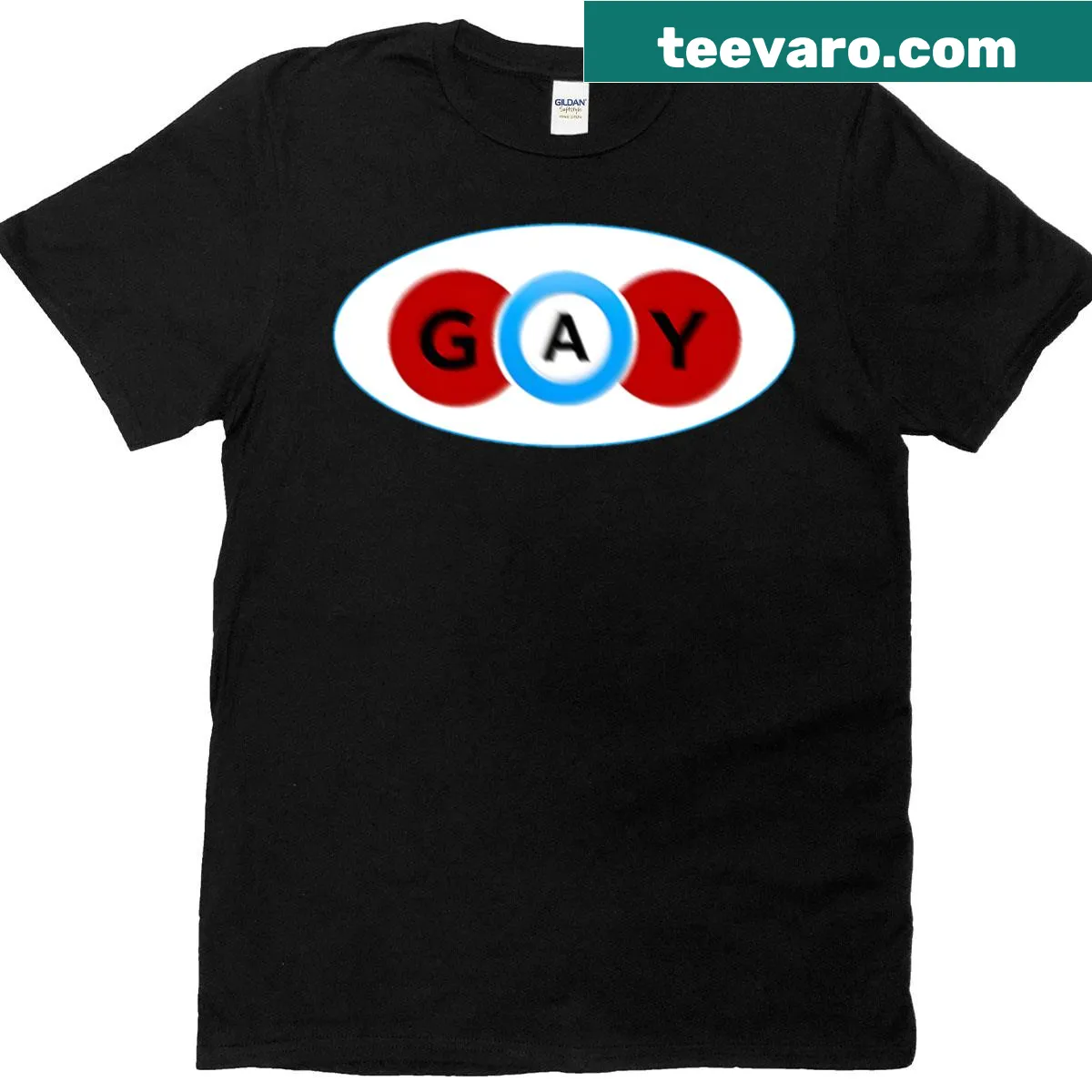 Simple Gay T-shirt featuring bold typography — on a men's t-shirt