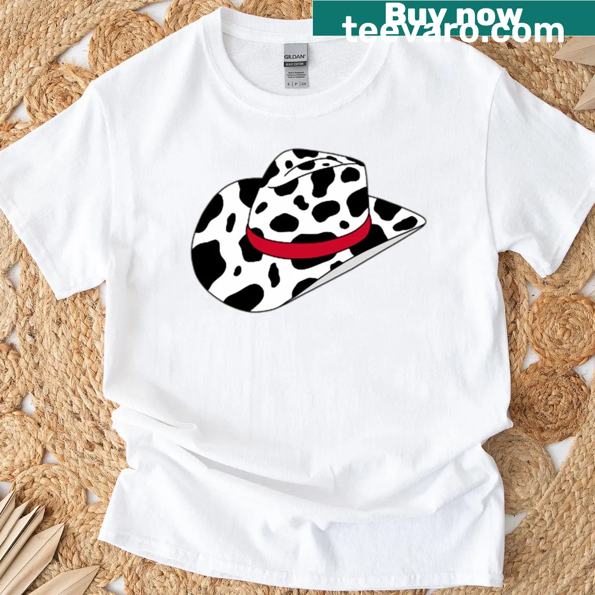 Georgia-themed cowboy graphic t-shirt — on a men's t-shirt