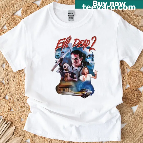 Horror movie poster art printed on t-shirt