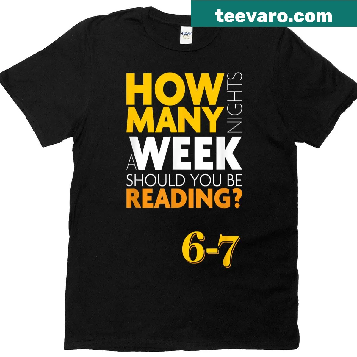 Funny Gen Z meme t-shirt about reading frequency. — on a men's t-shirt