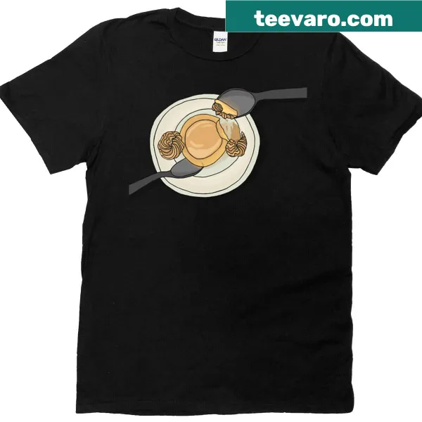 T-shirt expressing love for flan with fun typography
