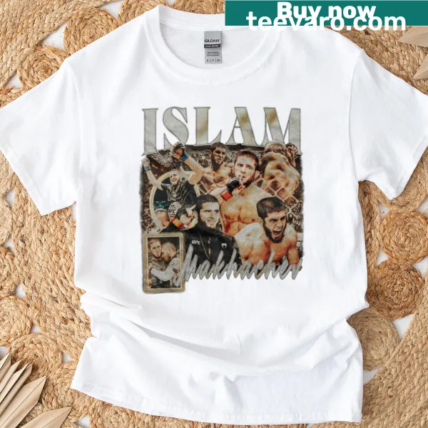 Vintage graphic supporting Islam Makhachev on t-shirt
