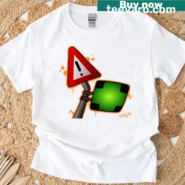 Minimalist t-shirt featuring Ix Signs in abstract typography