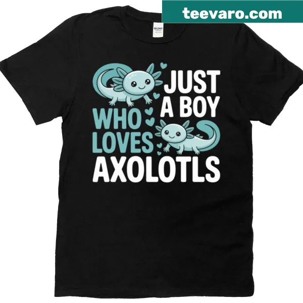 Cute axolotl design t-shirt for boys