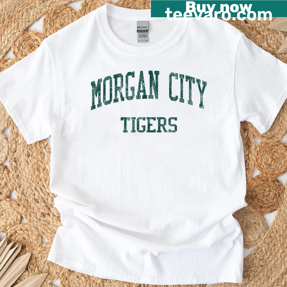 Vintage sports T-shirt celebrating Morgan City High School — on a men's t-shirt