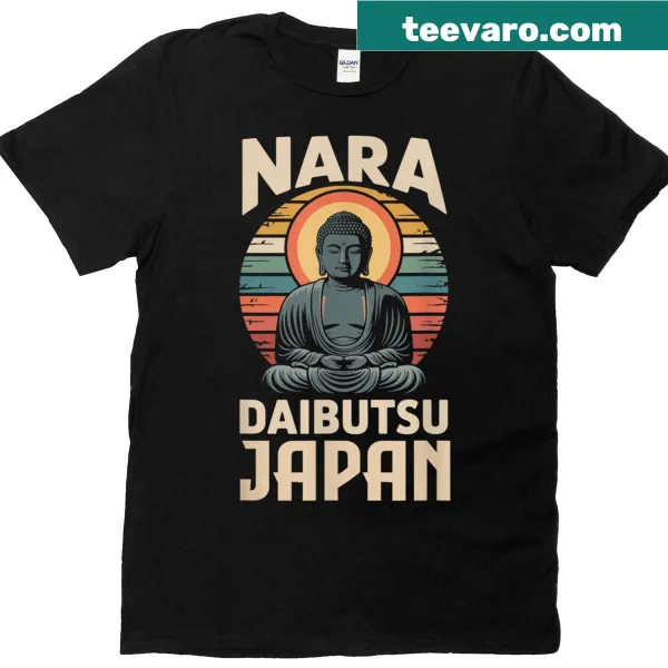 Retro t-shirt featuring the Great Buddha of Nara, Japan