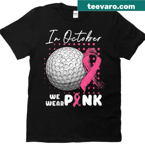October Golf awareness t-shirt with pink design