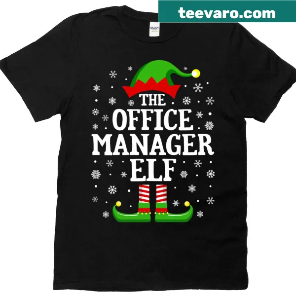 Funny T-shirt featuring elf design for office managers