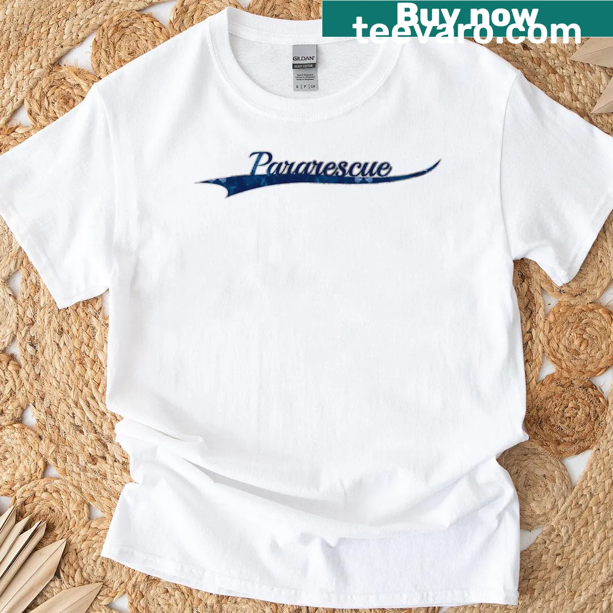 Vintage T-shirt featuring Pararescue Air Force design — on a men's t-shirt