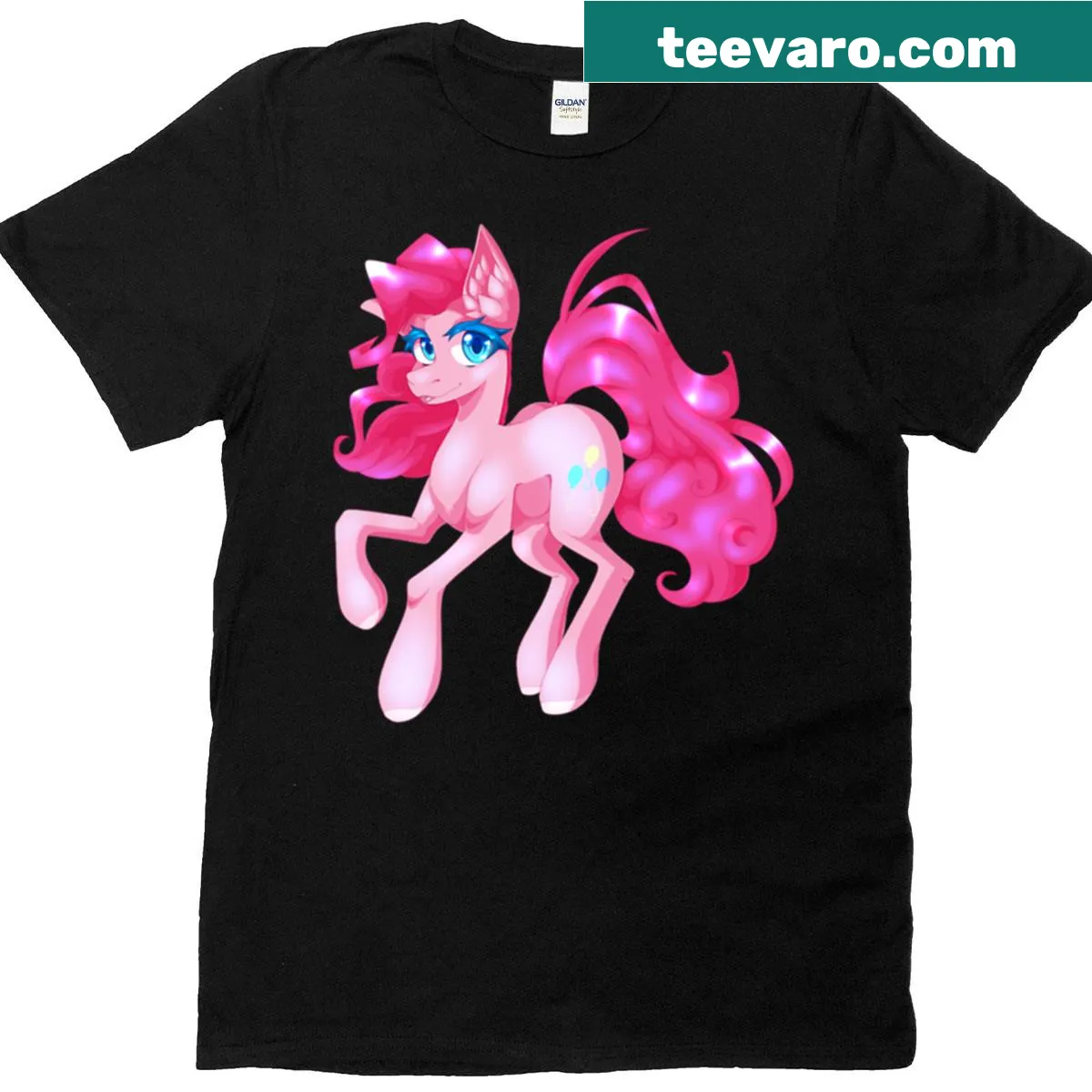 Illustration of Pinkie Pie character on T-shirt — on a men's t-shirt