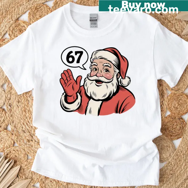 Funny Retro Santa Christmas t-shirt with holiday humor