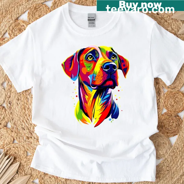 Pop-art style Rhodesian Ridgeback t-shirt