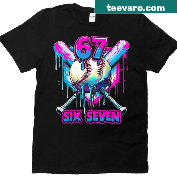 Cartoon ice cream drip t-shirt with Gen Alpha slang