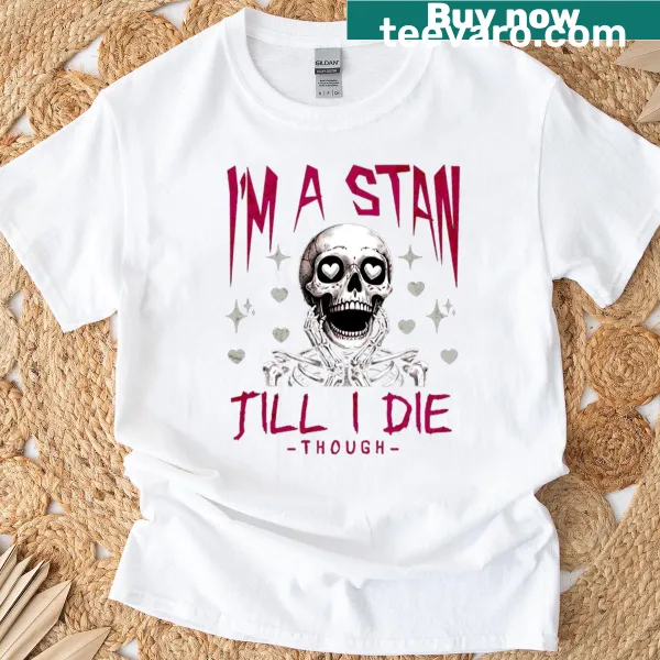 Edgy skull typography graphic T-shirt with bold text
