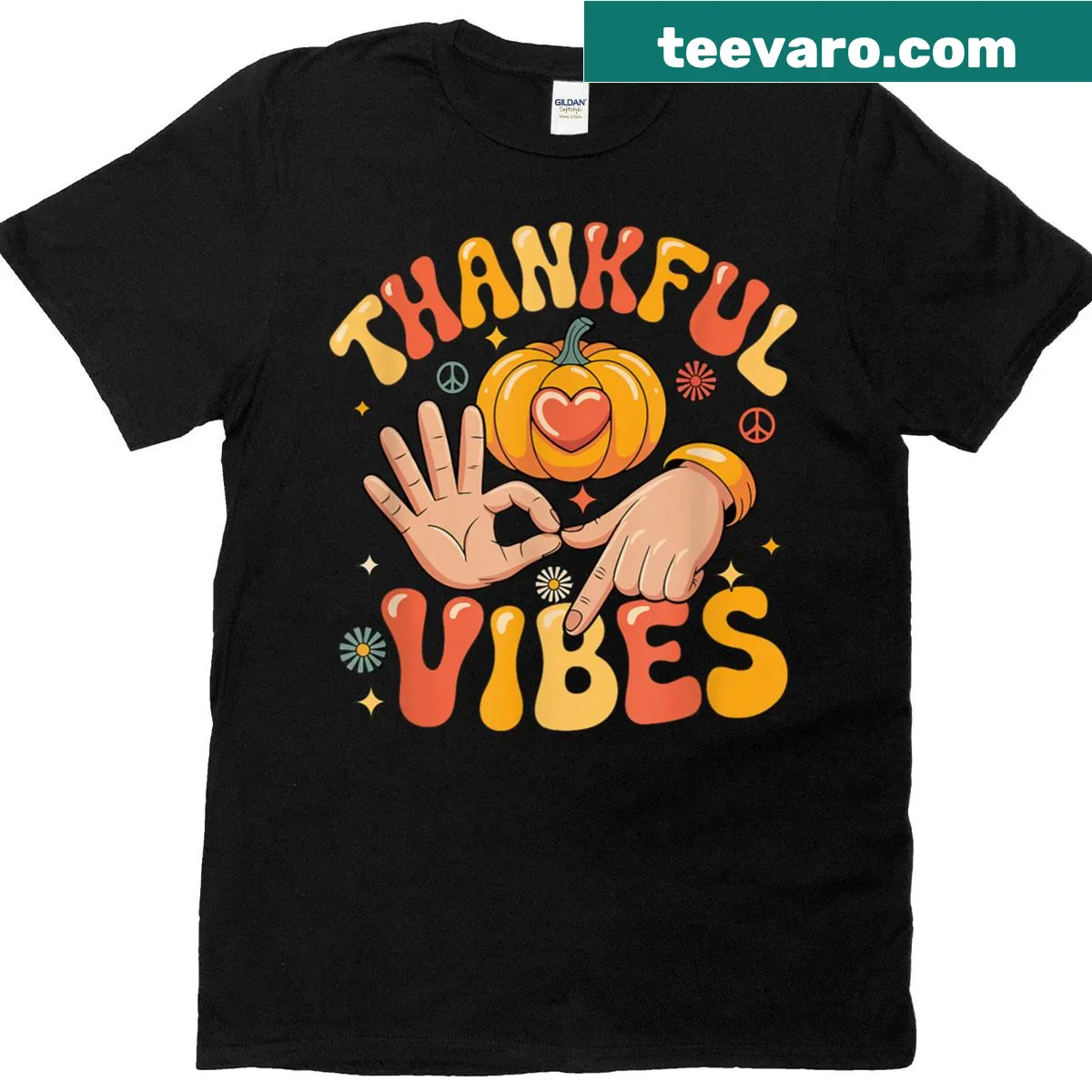 Funny Thanksgiving tee for teens featuring six and seven sign — on a men's t-shirt