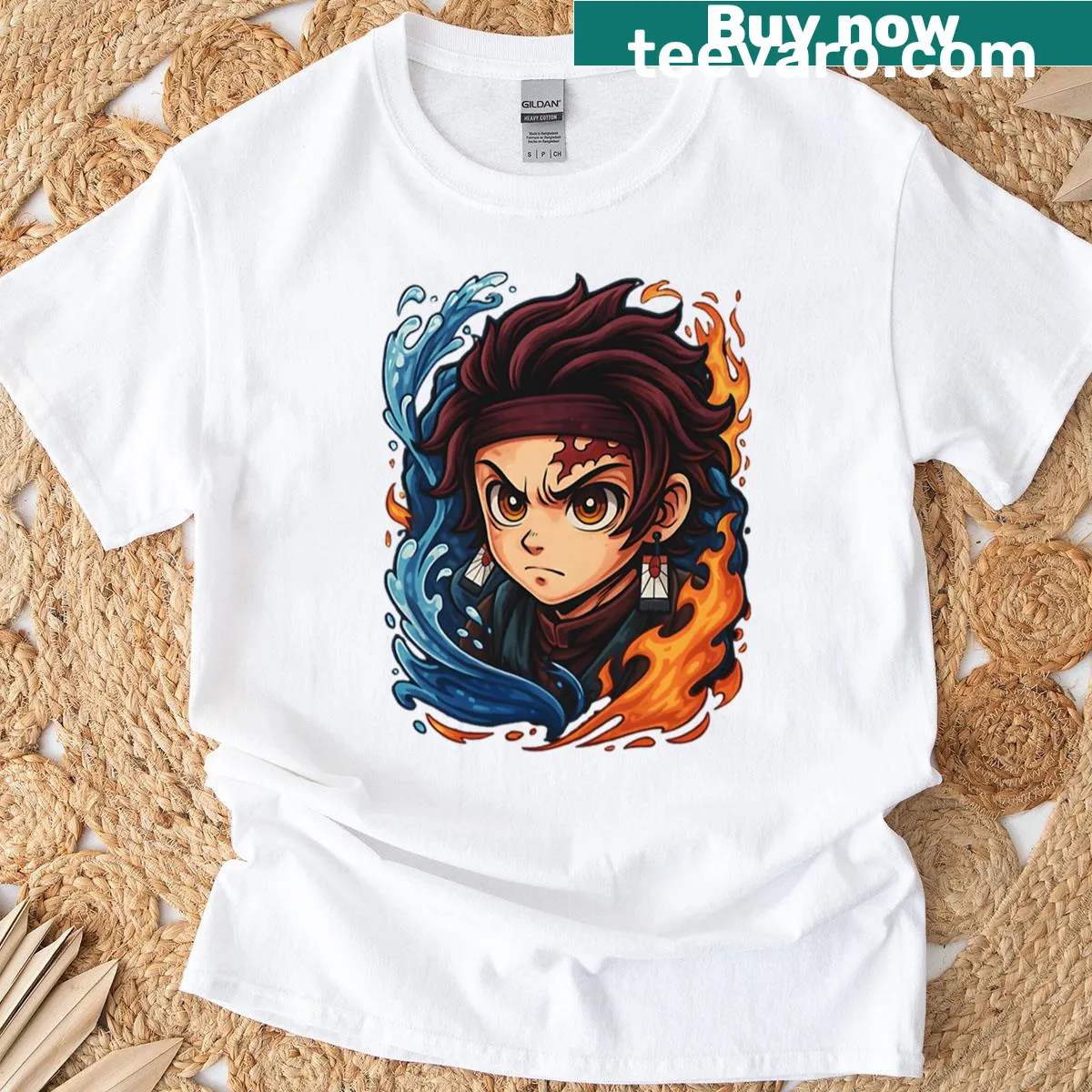 Inspiring T-shirt with the phrase 'The Boy Who Never Gives Up' — on a men's t-shirt