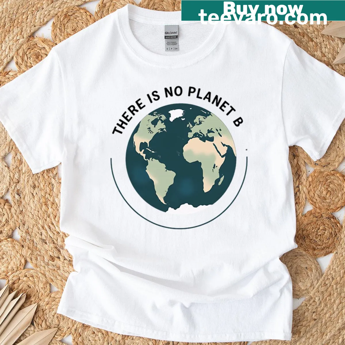 T-shirt with the message There Is No Planet B — on a men's t-shirt