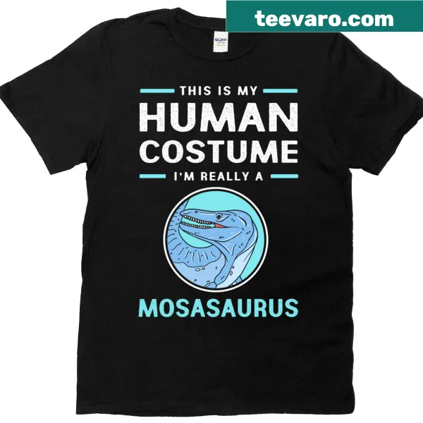 Funny T-shirt with a Mosasaurus graphic and humorous text