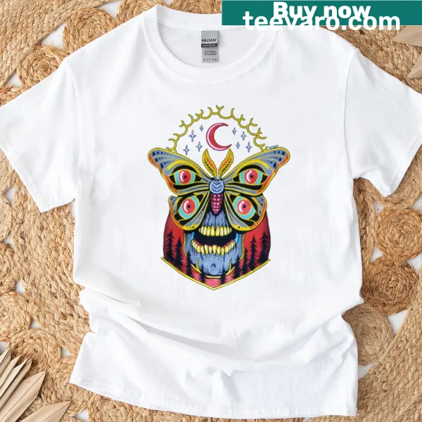 Intricate sugar skull graphic t-shirt for cultural celebrations