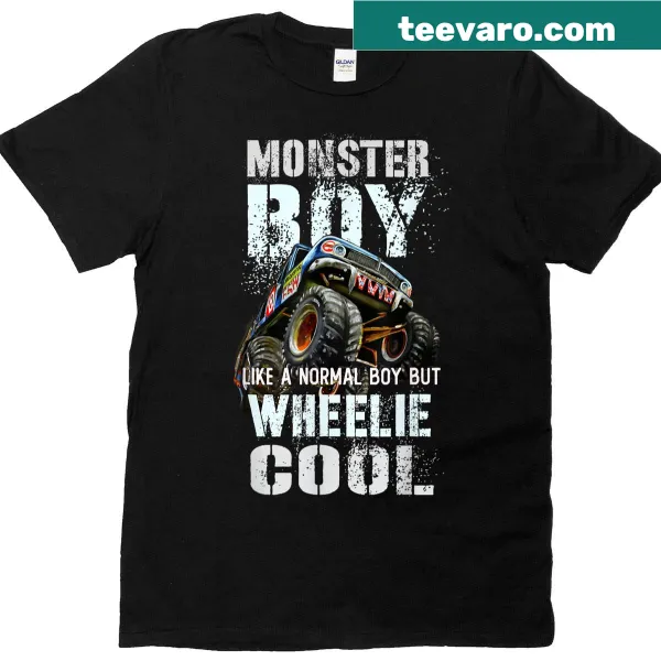 Monster truck birthday T-shirt for kids.