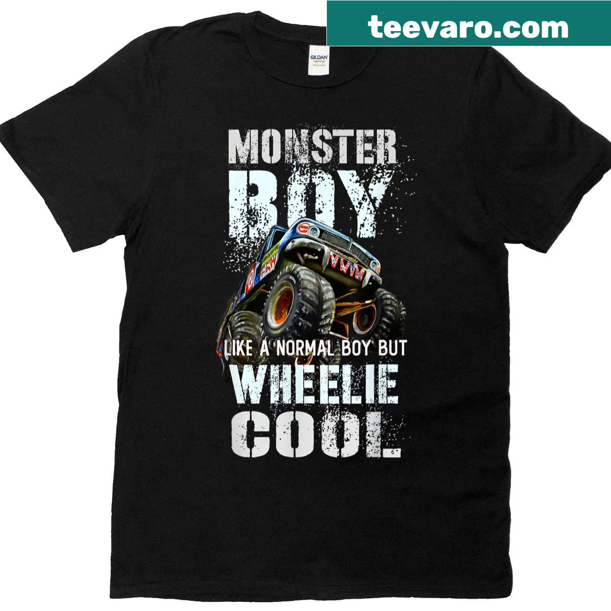 Monster truck birthday T-shirt for kids. — on a men's t-shirt