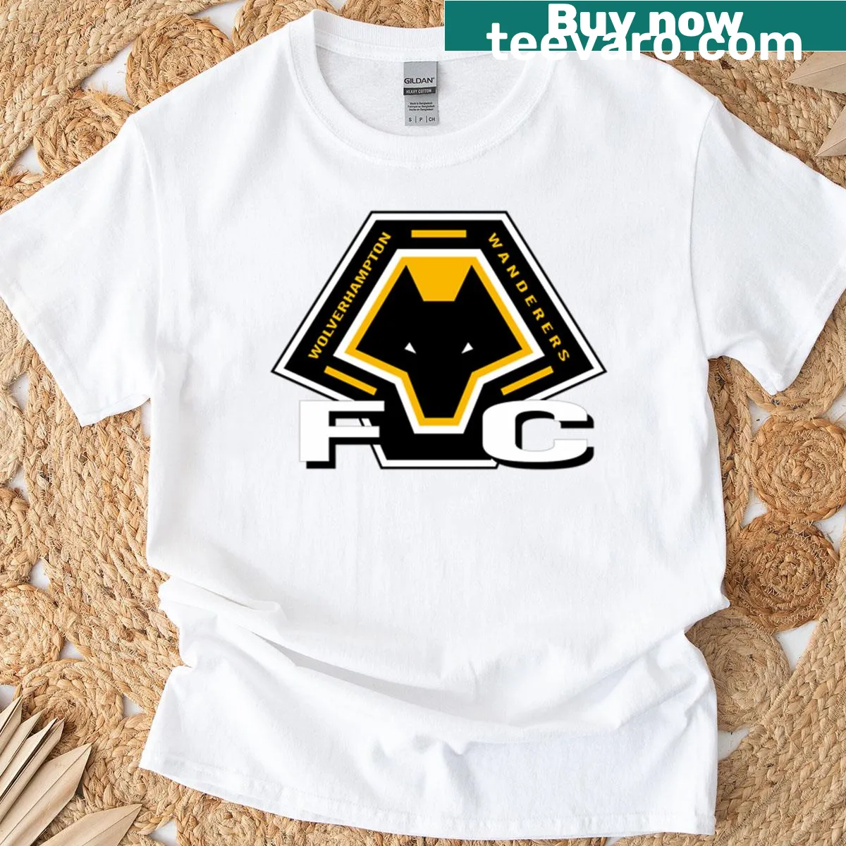 Wolverhampton Wanderers 1996 logo T-shirt — on a men's t-shirt