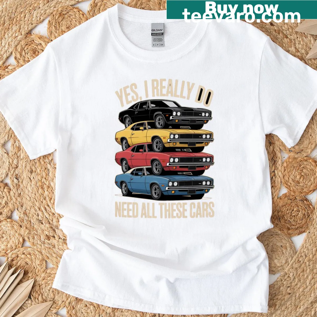 Funny mechanic T-shirt with car-themed text — on a men's t-shirt