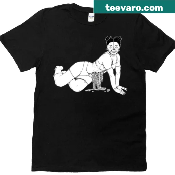 Funny graphic T-shirt featuring various zippers in a creative arrangement