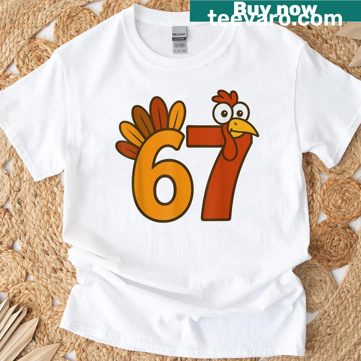 Funny Thanksgiving T-shirt featuring a cartoon turkey and meme elements — on a men's t-shirt