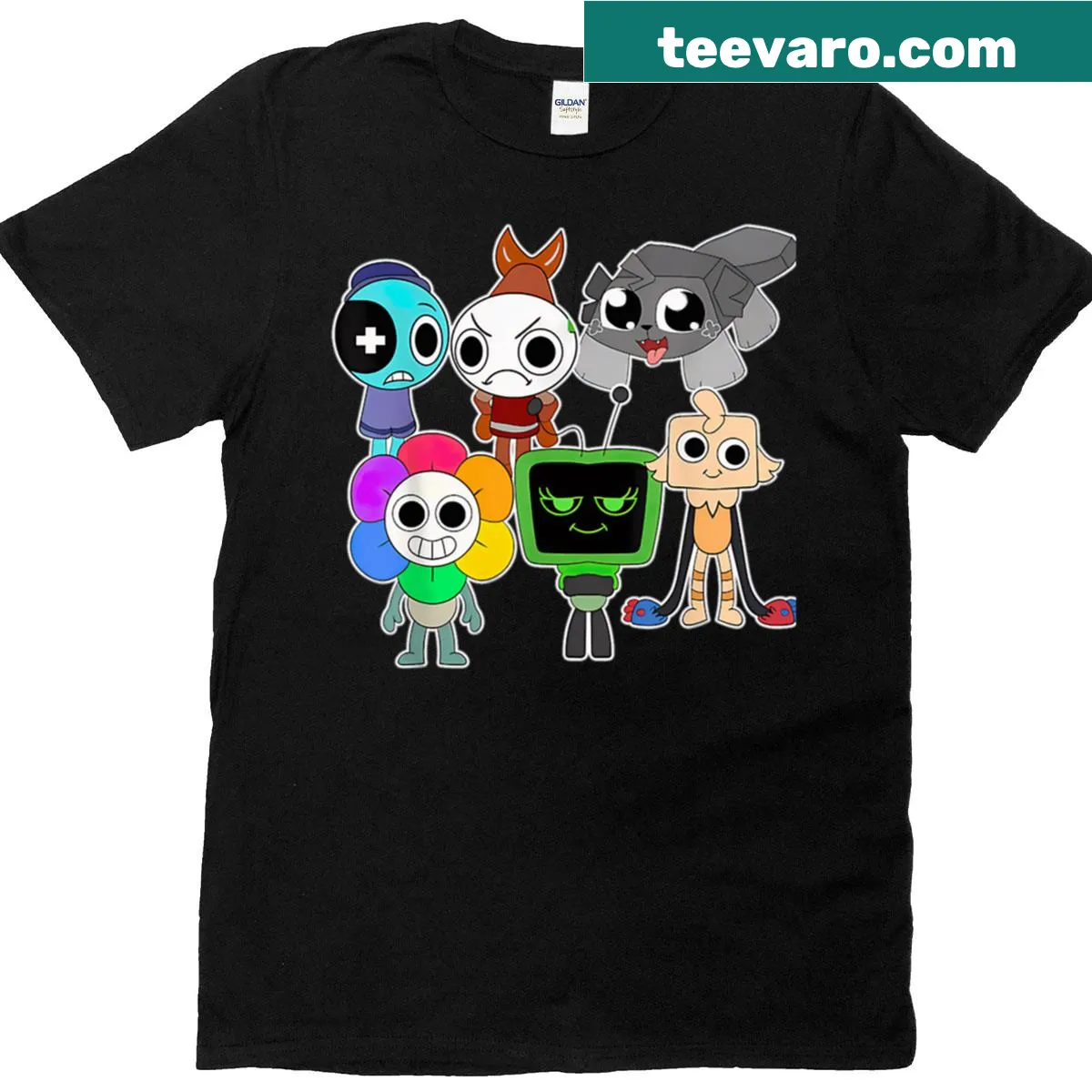 Vintage cartoon characters from the 90s with a funny twist on a t-shirt. — on a men's t-shirt