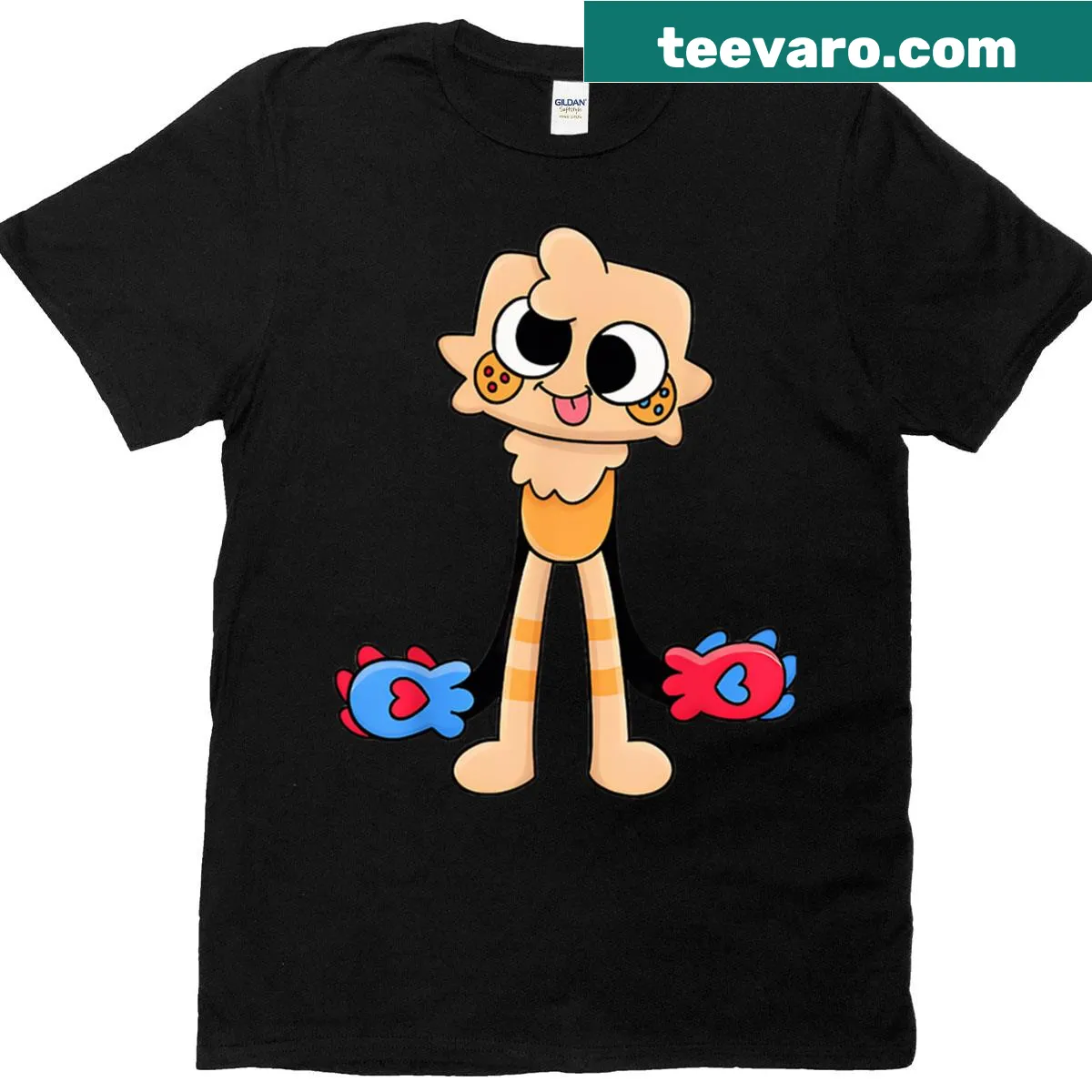 Vintage cartoon characters from the 90s in a funny design — on a men's t-shirt