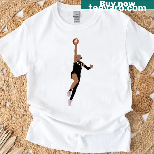 Aja Wilson Las Vegas Aces T-shirt design featuring basketball graphics