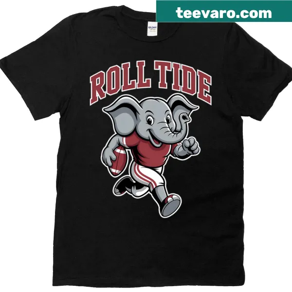 Personalized Alabama game day t-shirt featuring customizable last name