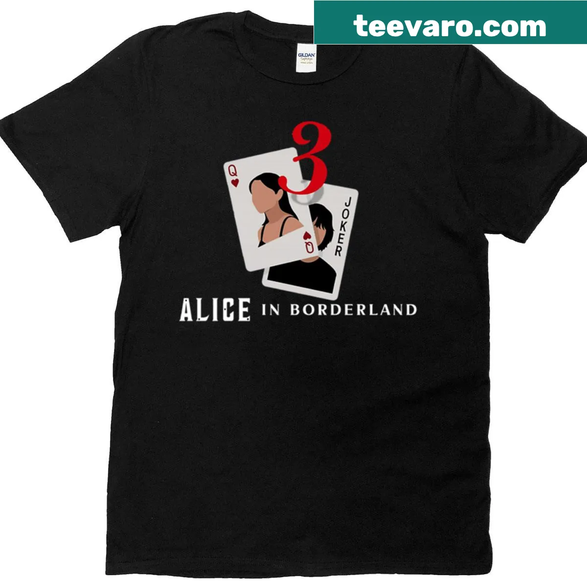 Alice In Borderland T-shirt with Shibuya Game Start silhouette graphic — on a men's t-shirt