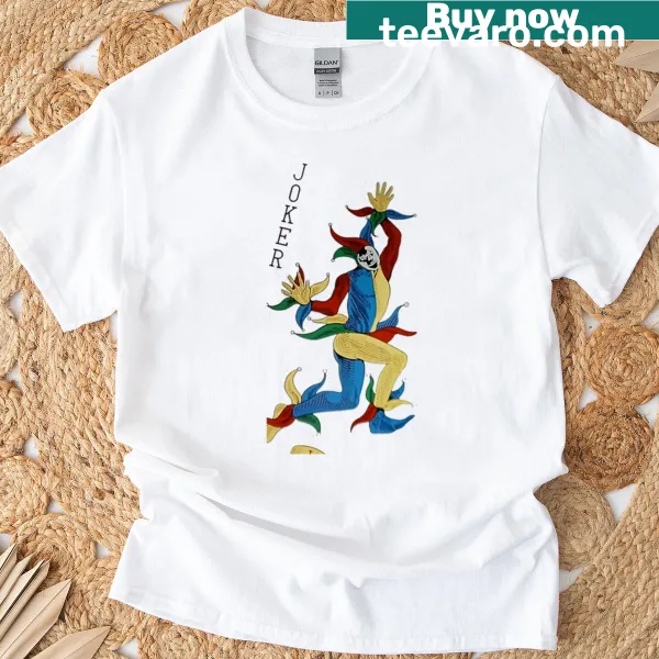 Illustrative spade crown sigil graphic on a T-shirt