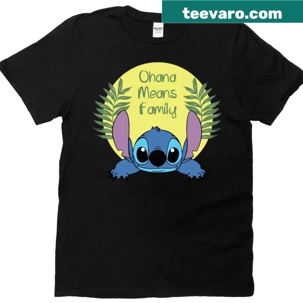 Playful Lilo and Stitch cartoon t-shirt design