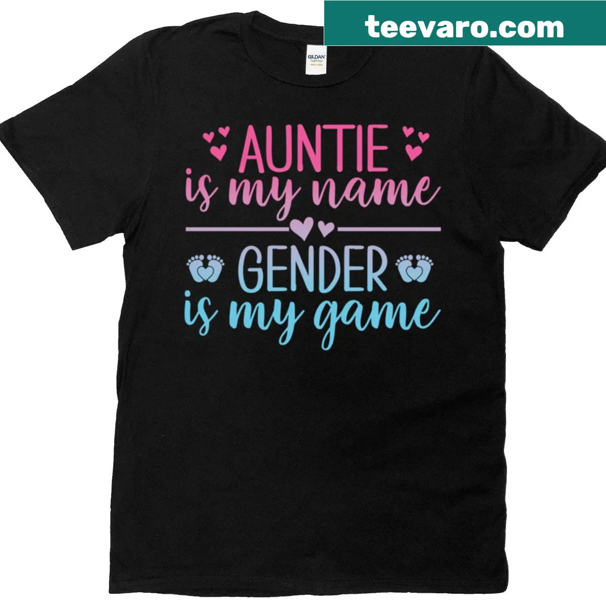 Auntie-themed t-shirt with playful graphic and text — on a men's t-shirt