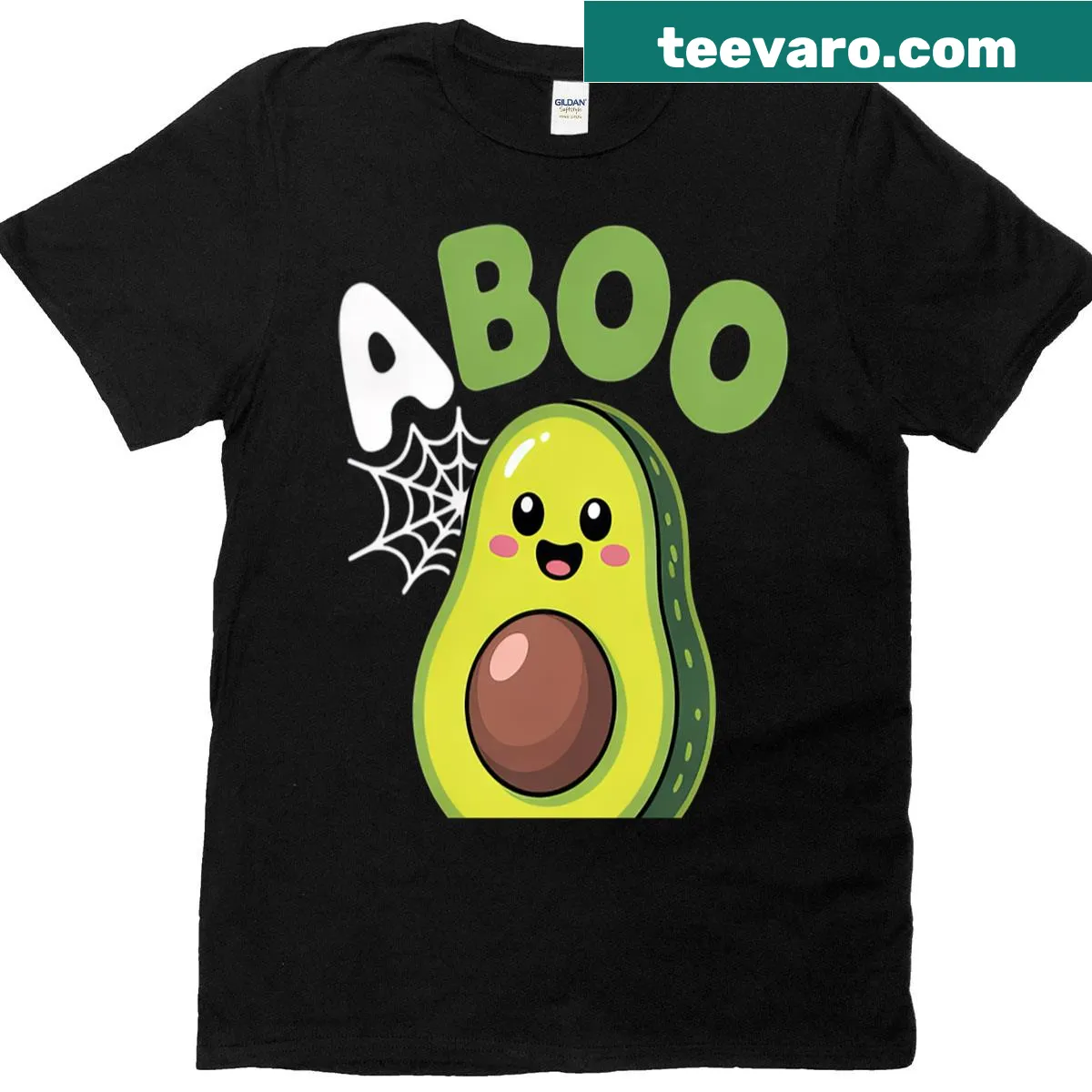Cute avocado ghost illustration on a t-shirt — on a men's t-shirt