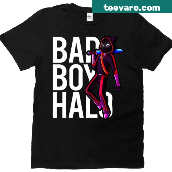 Badboyhalo themed T-shirt with a playful graphic design
