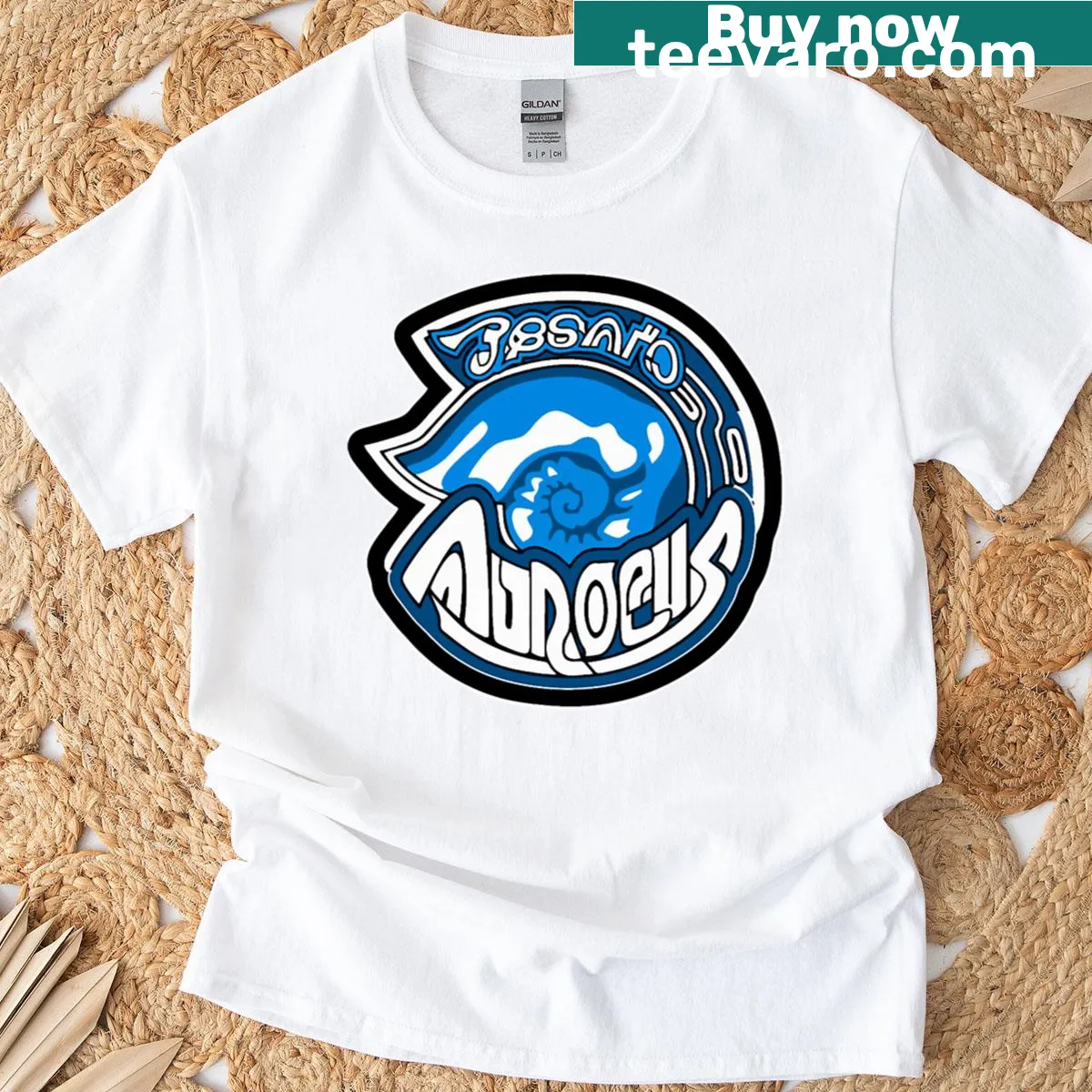 Illustrated Besaid Aurochs T-shirt for fans of the game — on a men's t-shirt