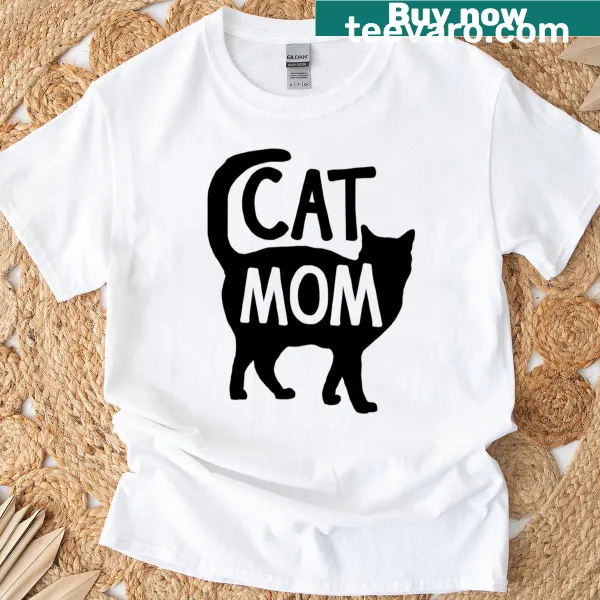 Festive typography 'Best Cat Mom' with cat graphics for Christmas