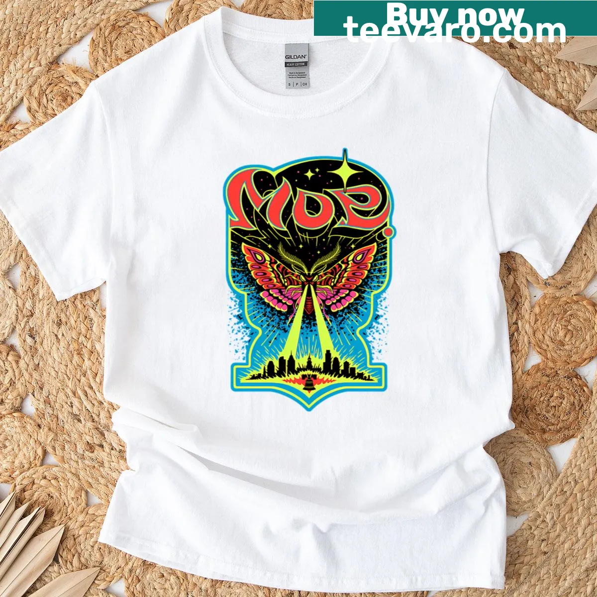 T-shirt featuring the Best Moe band logo in bold design — on a men's t-shirt