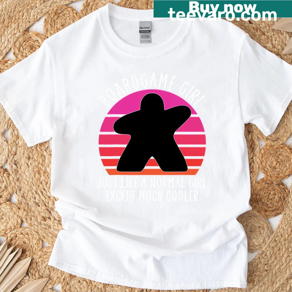 Graphic Board Game t-shirt featuring dice and game board elements — on a men's t-shirt